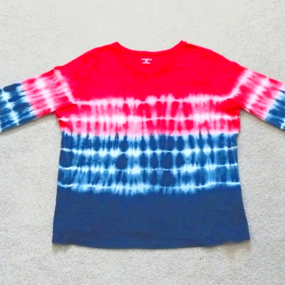 Studio Works 3/4 sleeve top tie dye